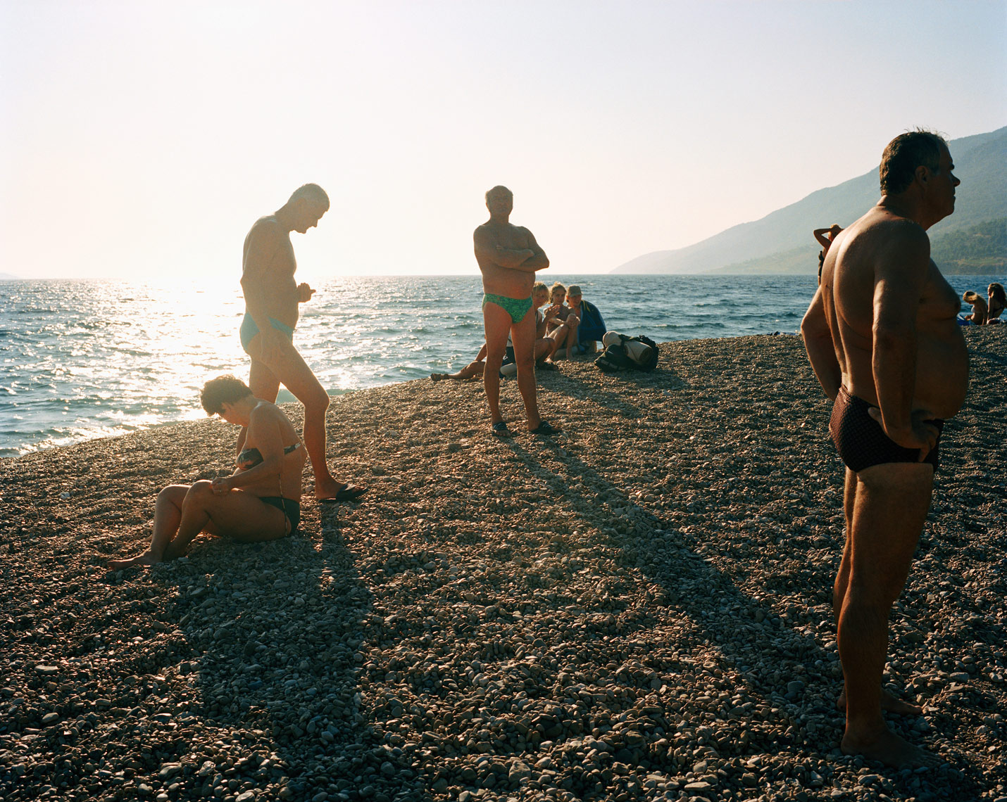 CROATIA, Bol, Brac, Dalmatian Coast, people relaxing on Zlatni Rat beach