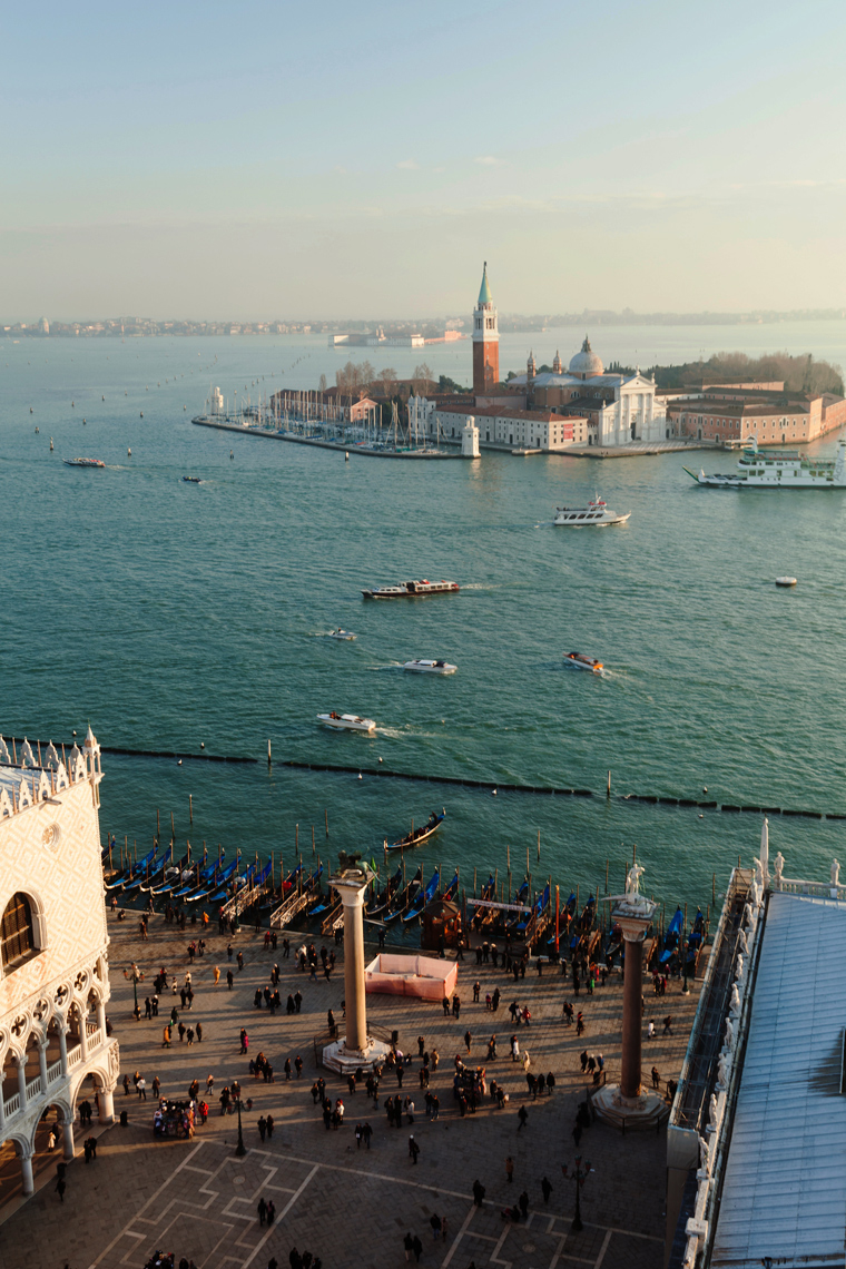 ITALY, Venice.  An elevated view of Doge