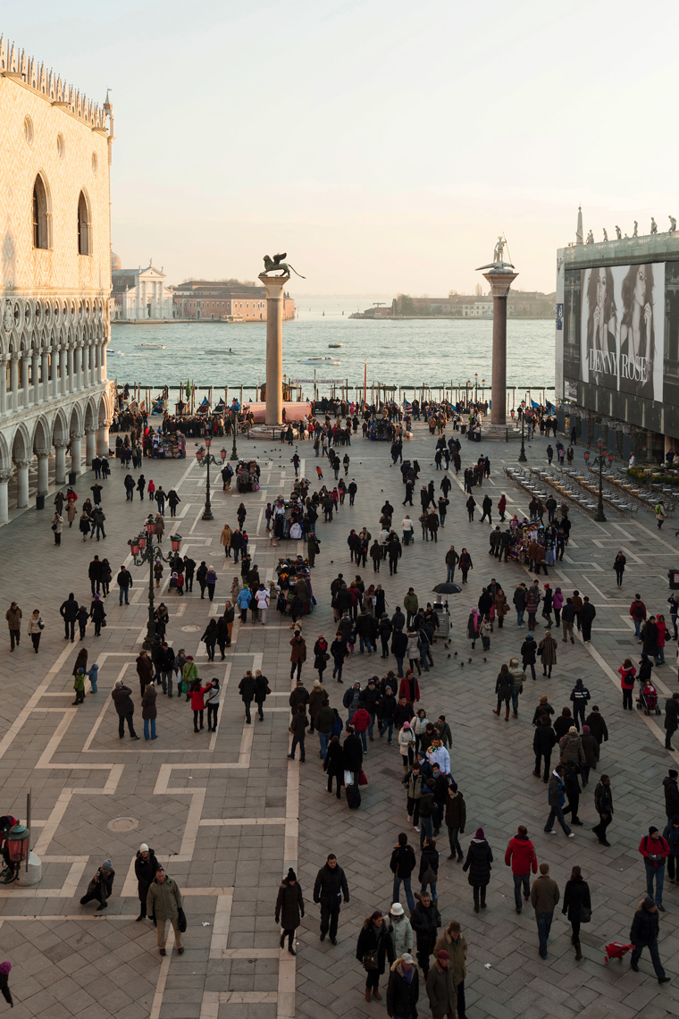 ITALY, Venice.  An elevated view of St. Mark